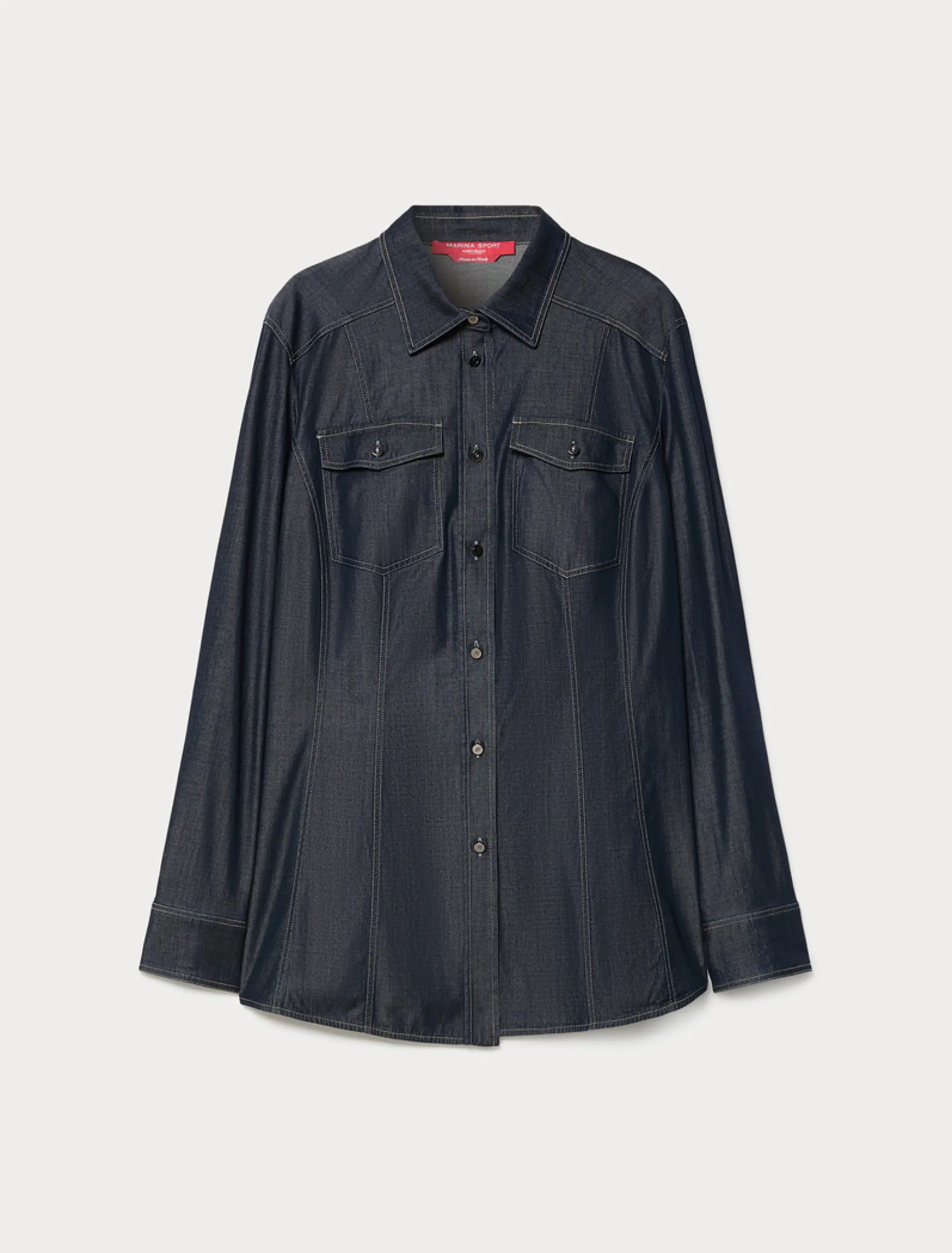 Camicia in twill tencel - BLU