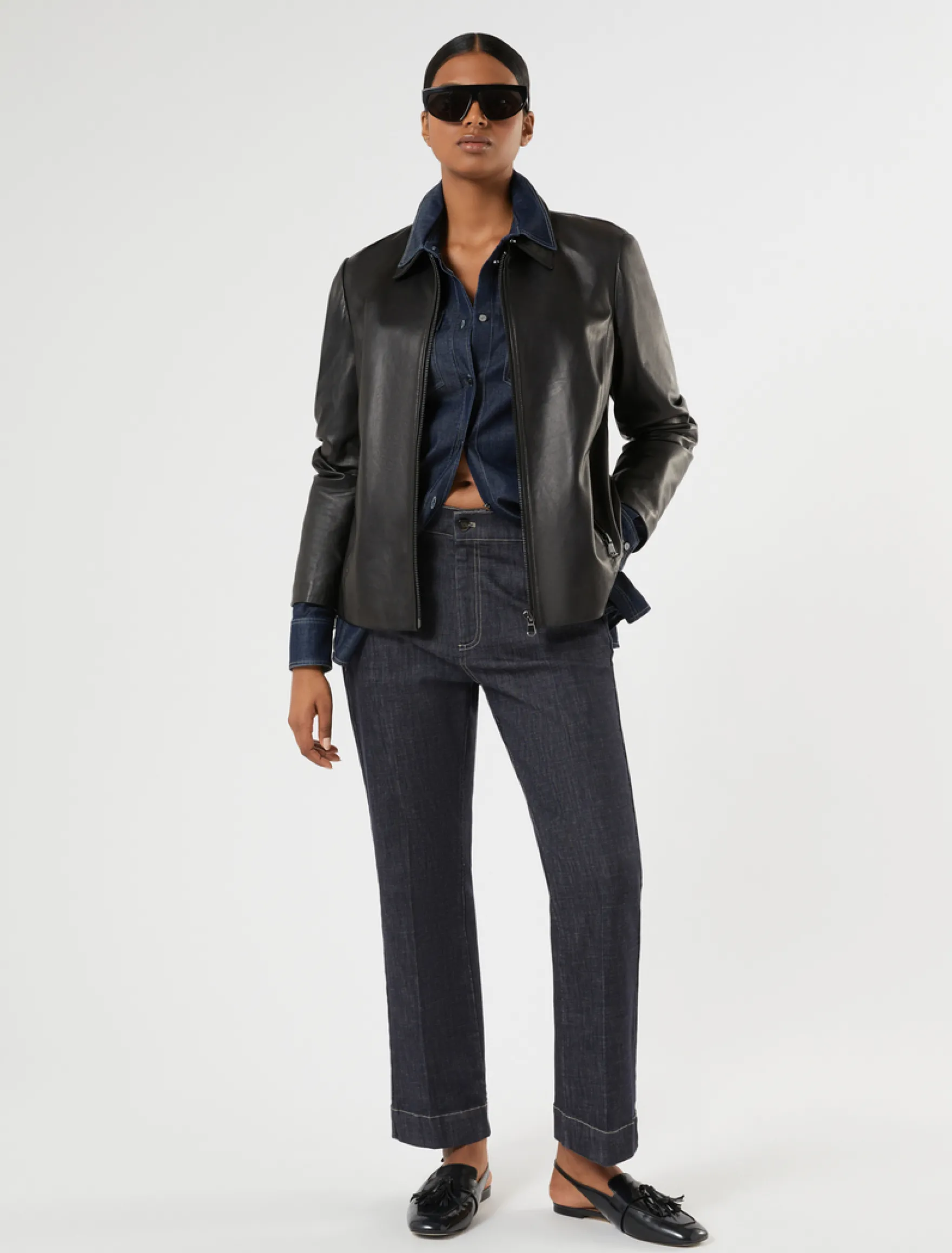 Camicia in twill tencel - BLU