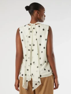 Camicia in voile di cotone e seta - BIANCO