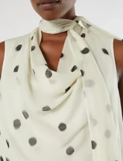 Camicia in voile di cotone e seta - BIANCO