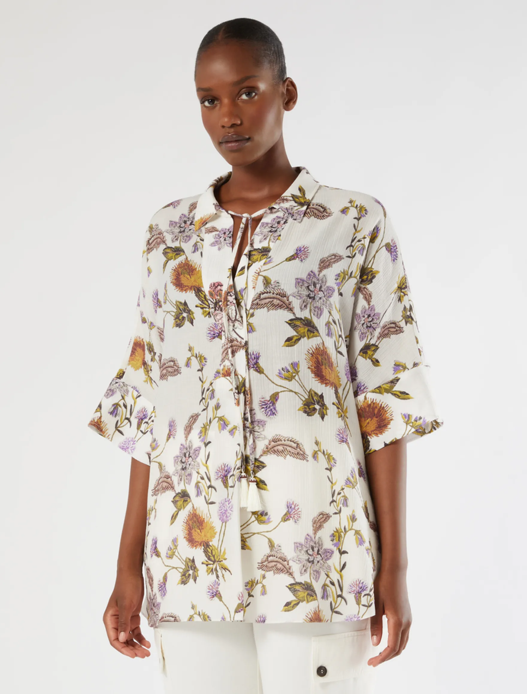 Camicia over in creponne - BIANCO