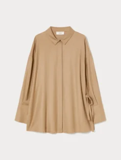 Camicia over in flanella - CAMMELLO