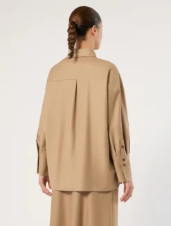 Camicia over in flanella - CAMMELLO