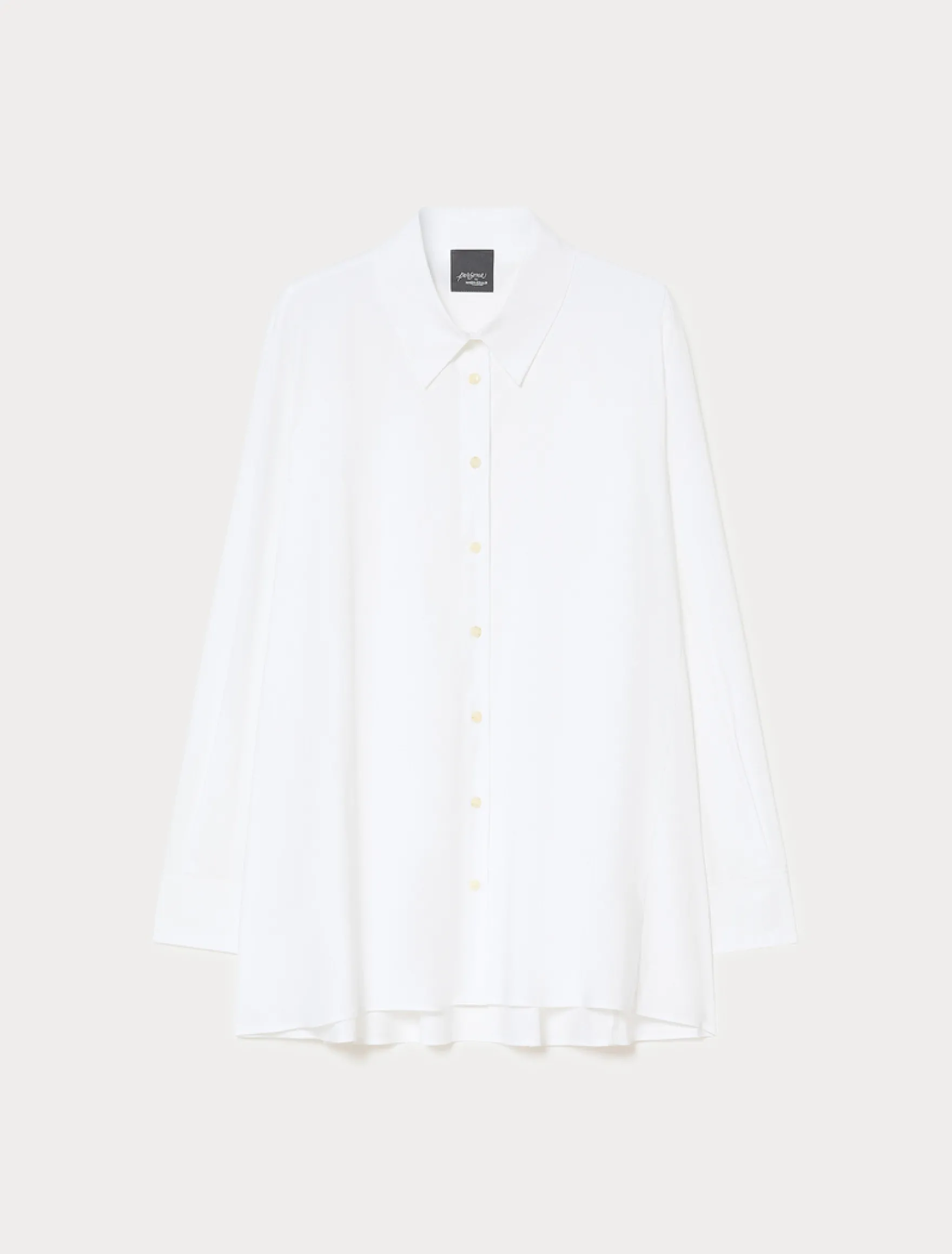 Camicia over in popeline di cotone - BIANCO