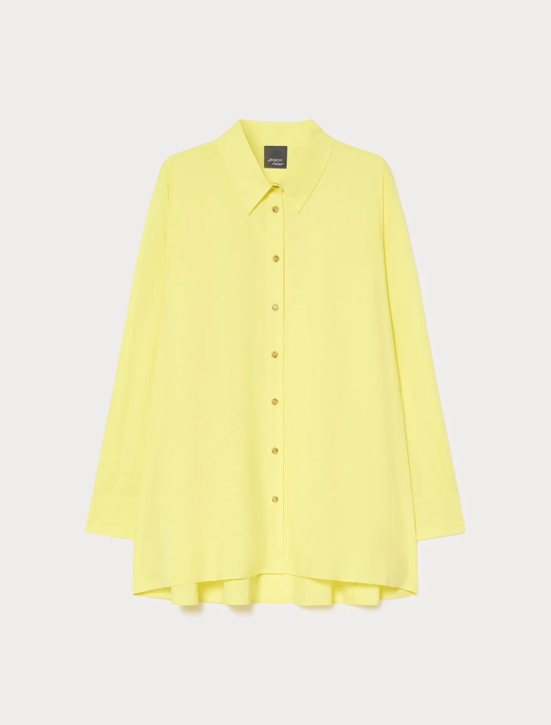 Camicia over in popeline di cotone - GIALLO CHIARO