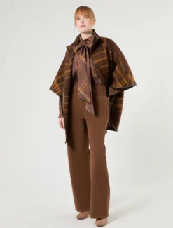 Camicia over in tela di cotone check - BISCOTTO