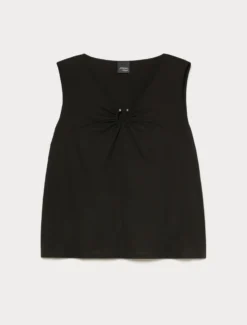 Canotta in jersey interlock - NERO
