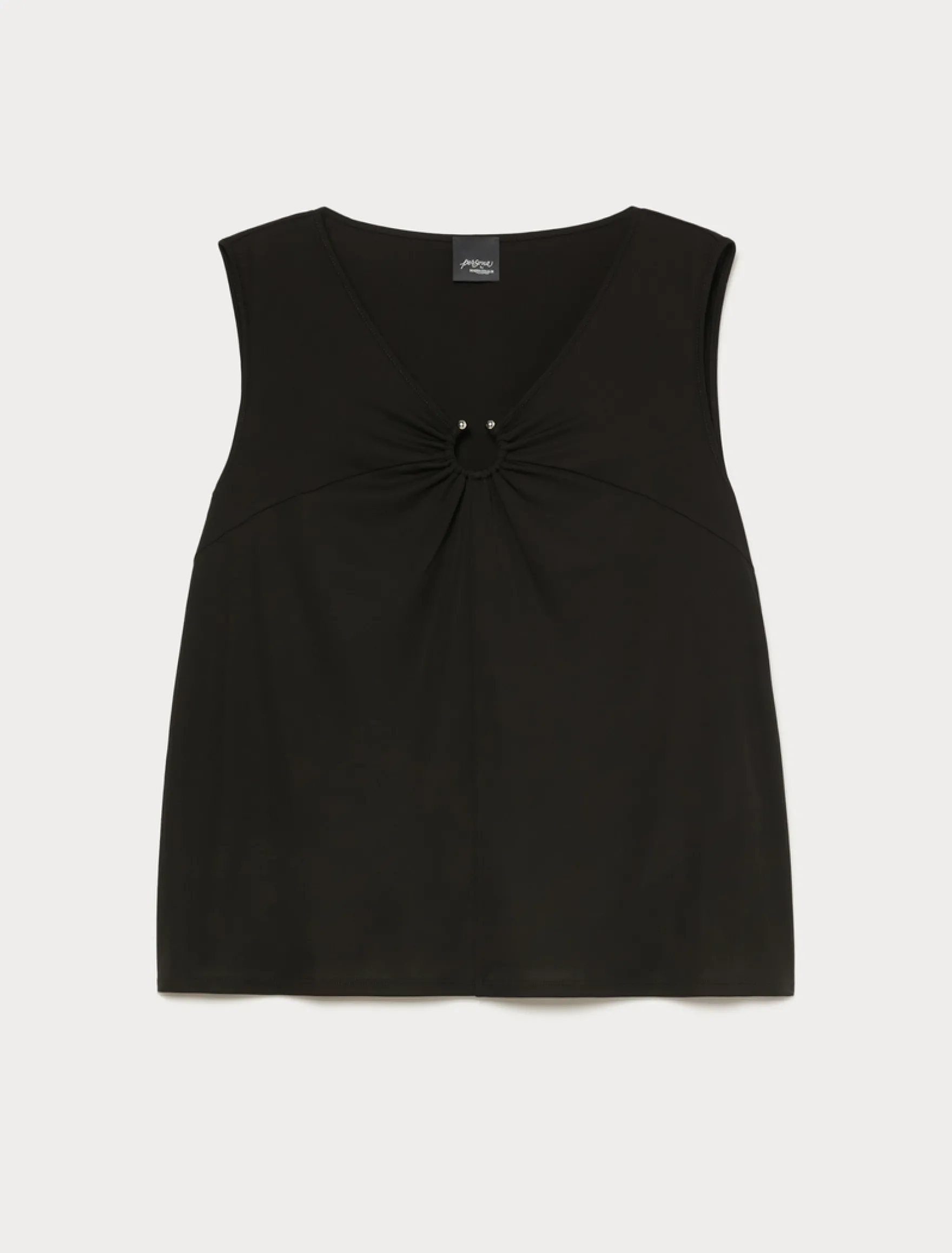 Canotta in jersey interlock - NERO