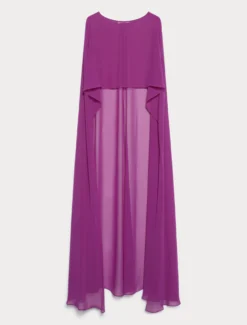 Cappa coprispalle in georgette - FUXIA VIOLA