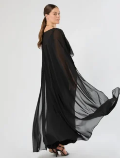 Cappa coprispalle in georgette - NERO