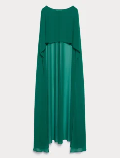Cappa coprispalle in georgette - VERDE SCURO