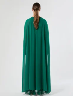 Cappa coprispalle in georgette - VERDE SCURO