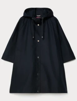 Cappa in twill antigoccia - BLU MARINO