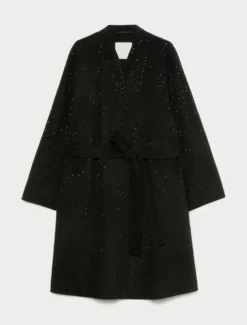 Cappotto double in lana e cachemire - NERO