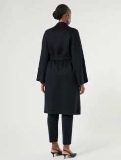 Cappotto in double di cachemire - BLU MARINO