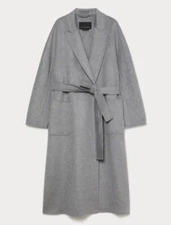 Cappotto in double di cachemire - GRIGIO CHIARO