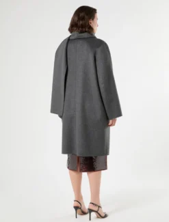 Cappotto in double di lana - ANTRACITE