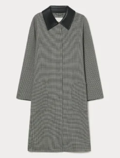 Cappotto in double di lana - BIANCO NERO