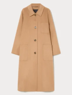Cappotto in double di lana - CAMMELLO