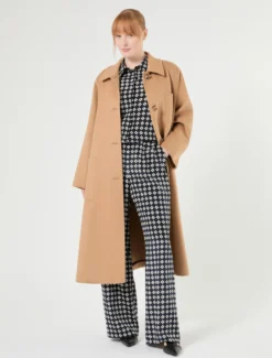 Cappotto in double di lana - CAMMELLO