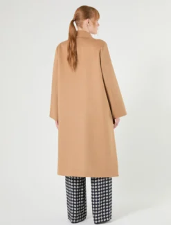 Cappotto in double di lana - CAMMELLO