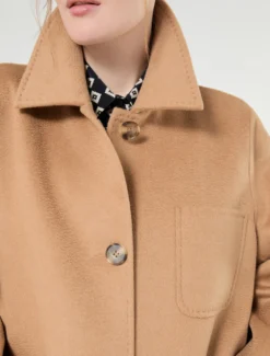 Cappotto in double di lana - CAMMELLO