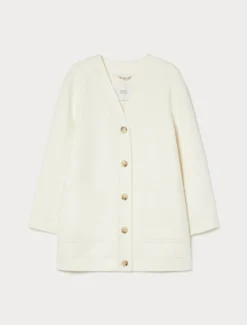 Cappotto in double di lana e cachemire - AVORIO