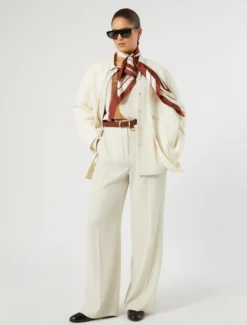 Cappotto in double di lana e cachemire - AVORIO