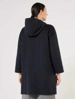 Cappotto in double di lana e cachemire - BLU NOTTE