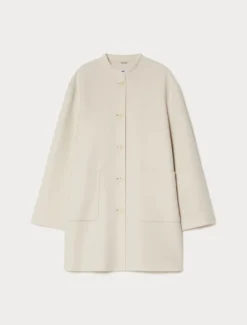 Cappotto in double di lana e cachemire - ECRU