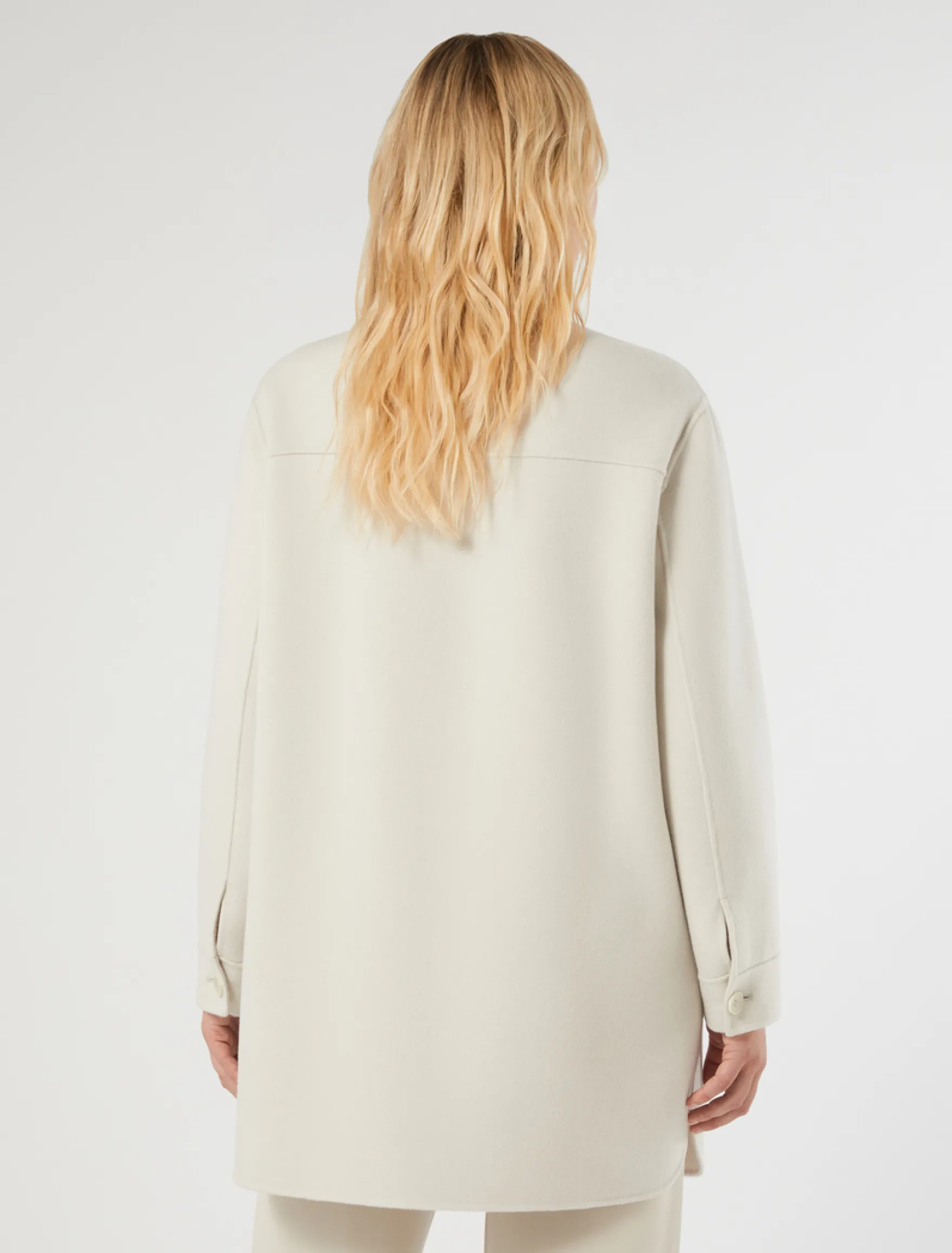 Cappotto in double di lana e cachemire - ECRU