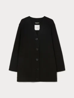 Cappotto in double di lana e cachemire - NERO
