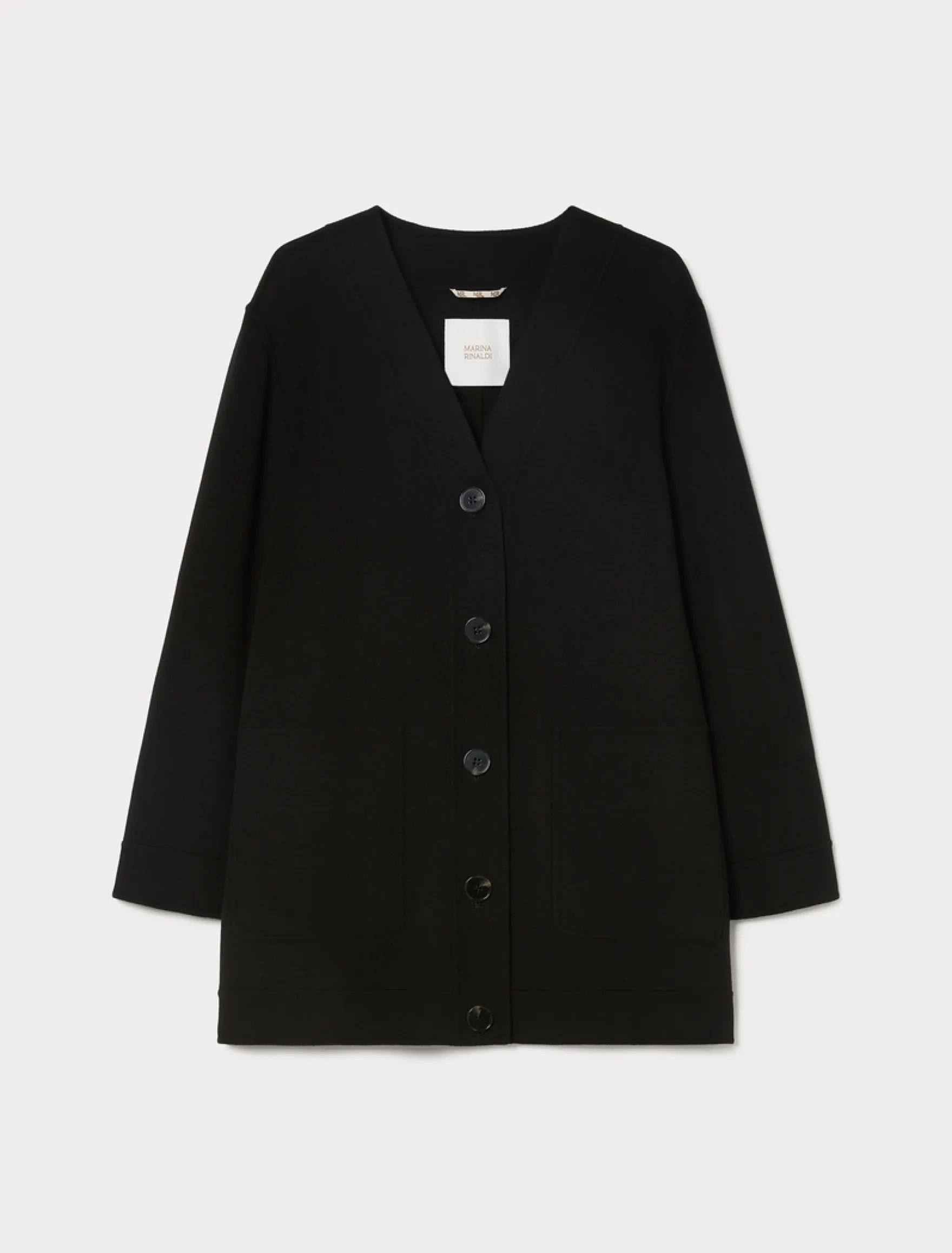 Cappotto in double di lana e cachemire - NERO