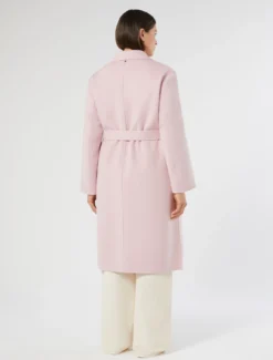 Cappotto in double di misto lana - ROSA