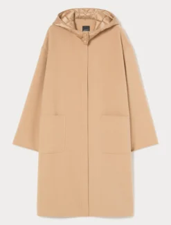 Cappotto in double di misto lana e nylon - CAMMELLO