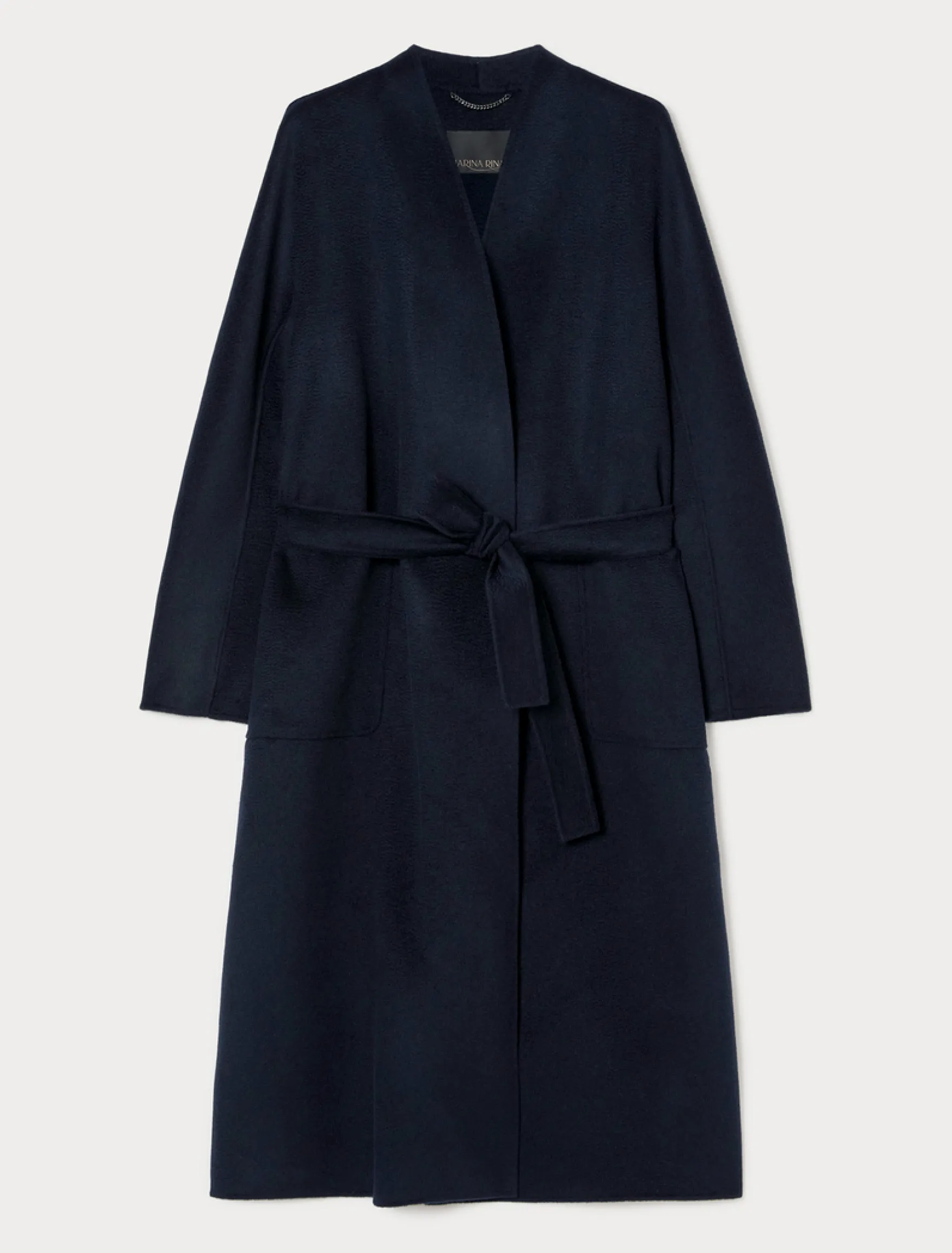 Cappotto in double di pura lana - BLU NOTTE