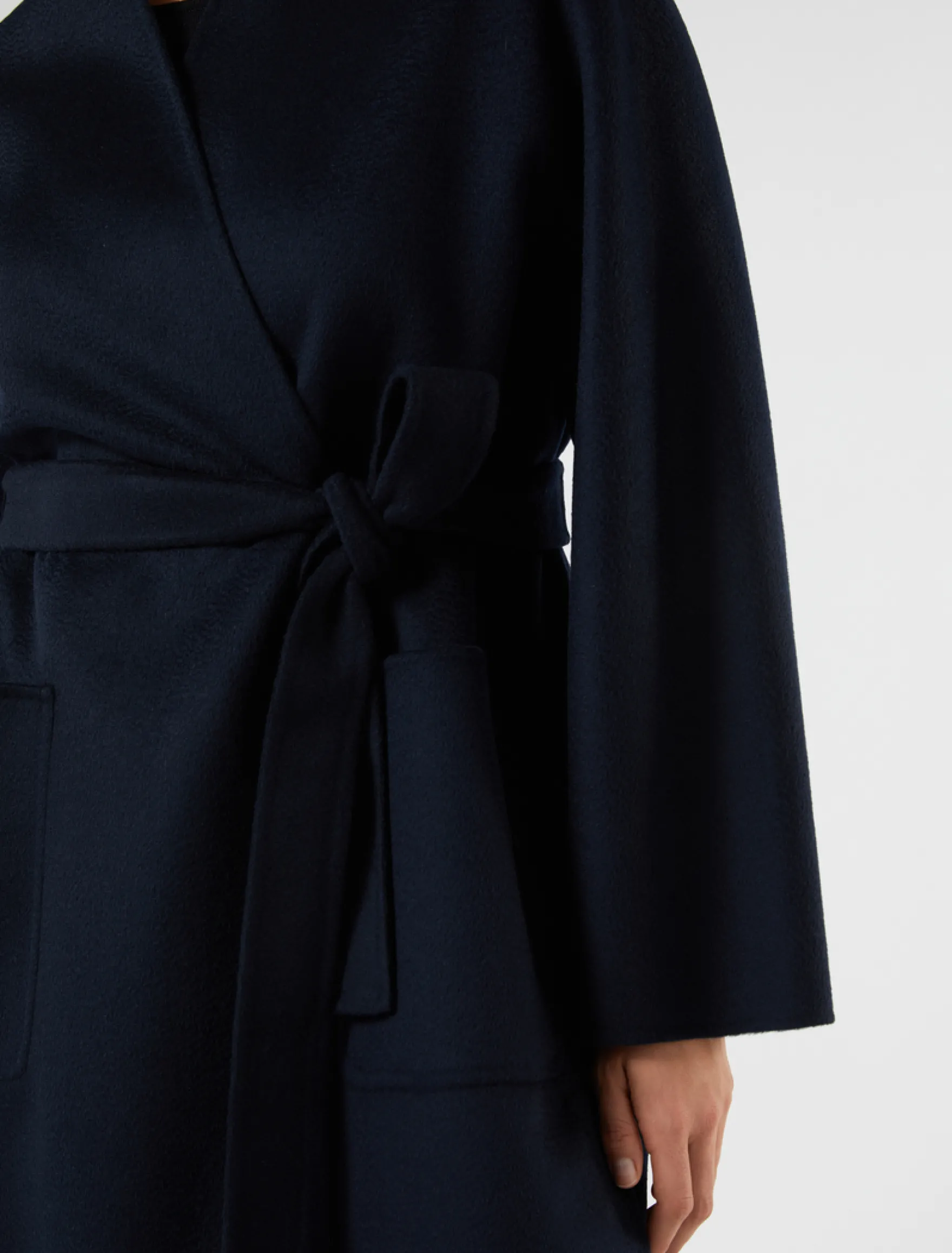 Cappotto in double di pura lana - BLU NOTTE