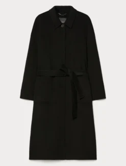 Cappotto in double di pura lana - NERO