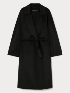 Cappotto in double di puro cachemire - NERO