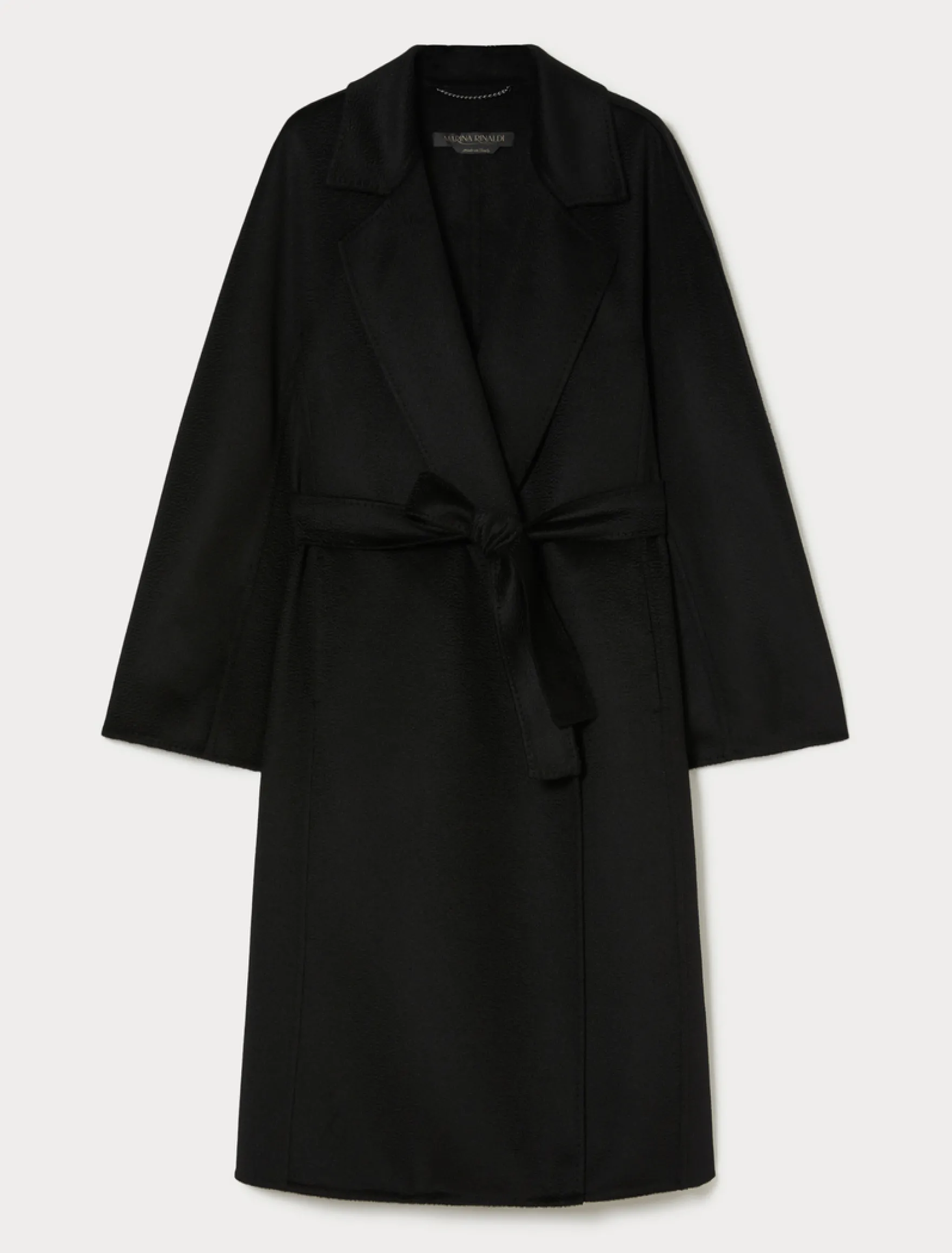 Cappotto in double di puro cachemire - NERO