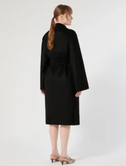 Cappotto in double di puro cachemire - NERO