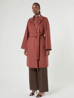 Cappotto in drap di cammello - MATTONE ROSSO