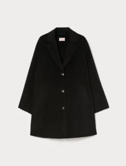 Cappotto in panno double - NERO