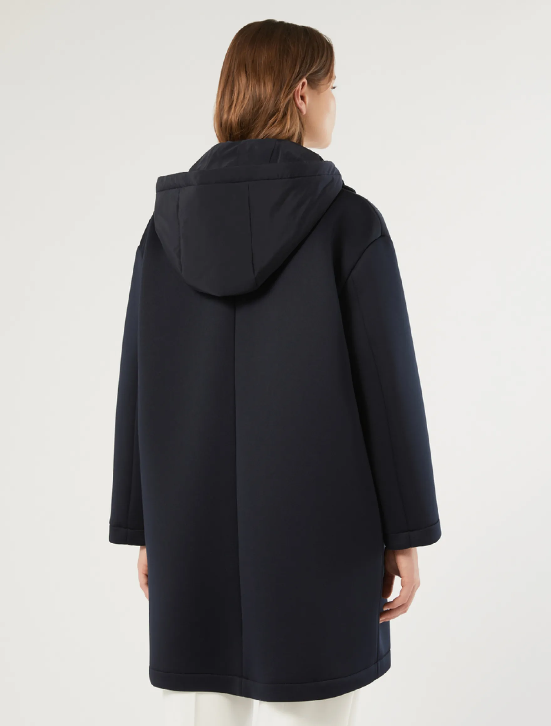 Cappotto in scuba tecnico - BLU NOTTE