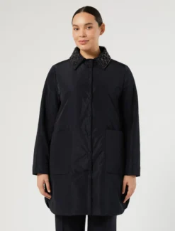 Cappotto in taffetà antigoccia - BLU NOTTE
