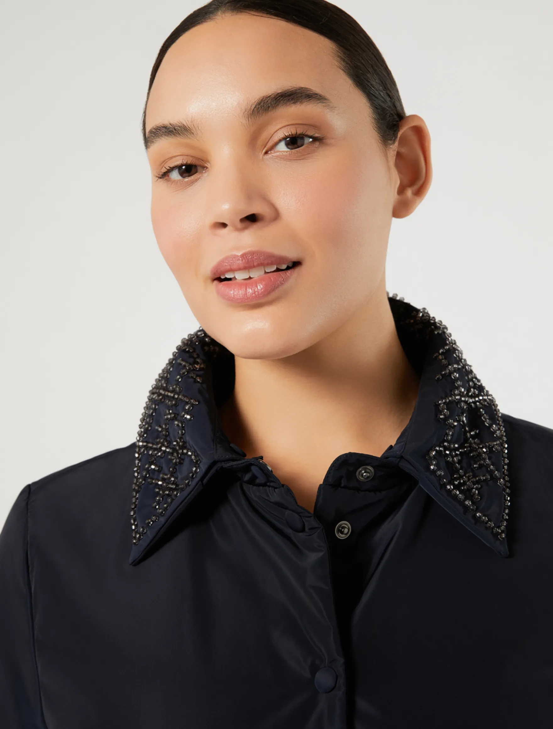 Cappotto in taffetà antigoccia - BLU NOTTE