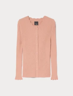 Cardigan e top in filato di viscosa - ROSA