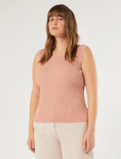 Cardigan e top in filato di viscosa - ROSA