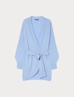 Cardigan in cachemire - AZZURRO