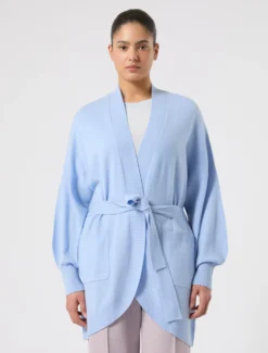Cardigan in cachemire - AZZURRO
